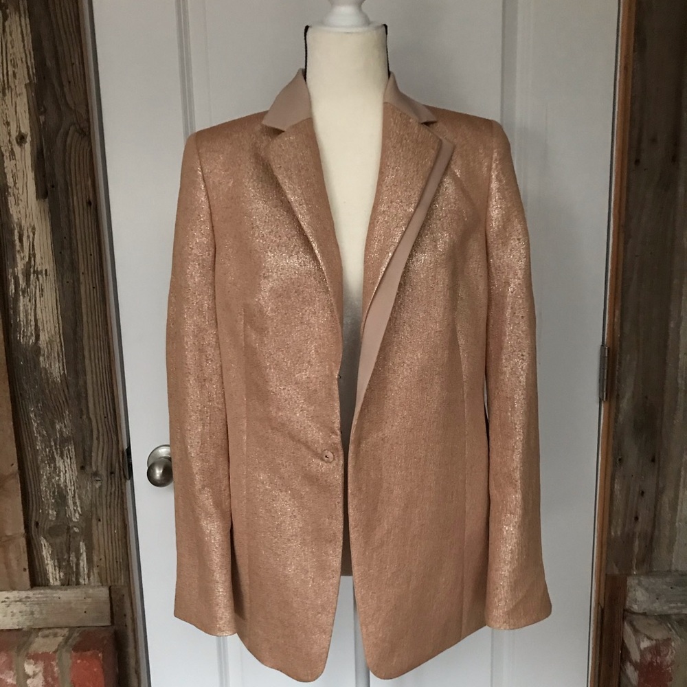Akris Rose Gold Caramel Carry Jacket Blazer